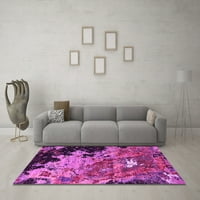 Ahgly Company Indoor Round Ориенталски розови килими от индустриална зона, 6 'кръг