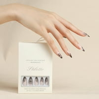 Дълга фалшива форма на капка вода за нокти Продължителен стикер за нокти за жени A038-0067-457