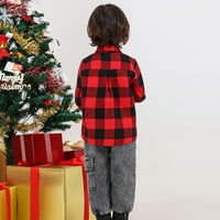 Семейни коледен PJS съвпадащи комплекти Xmas Съответстващи пижами за възрастни деца празници коледни сънливи дрехи Set Little Boys 3- години